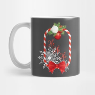 Candy Cane Ho Ho Ho Frame Mug